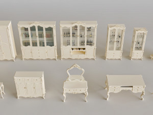 european-style furniture set 3D Модель
