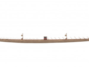 chinese traditional wooden dragon boat 3D Model