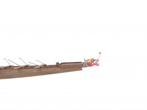 chinese traditional wooden dragon boat 3D Model