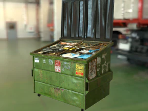realistic dumpster 3D Model