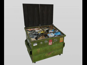 realistic dumpster 3D Model