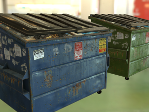 realistic dumpster Model 3D