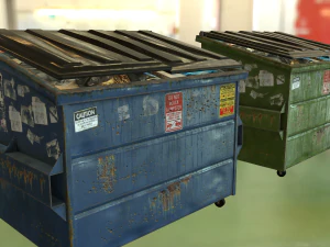 benne &agrave; ordures r&eacute;aliste Modèle 3D