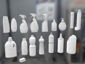 cleaning products Model 3D
