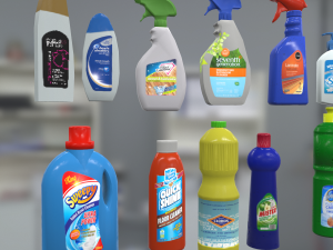 cleaning products Model 3D