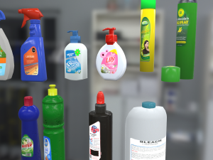 cleaning products Model 3D