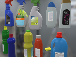 cleaning products Model 3D