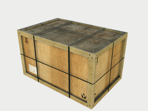 dusty wooden cargo crates pbr 3D Model