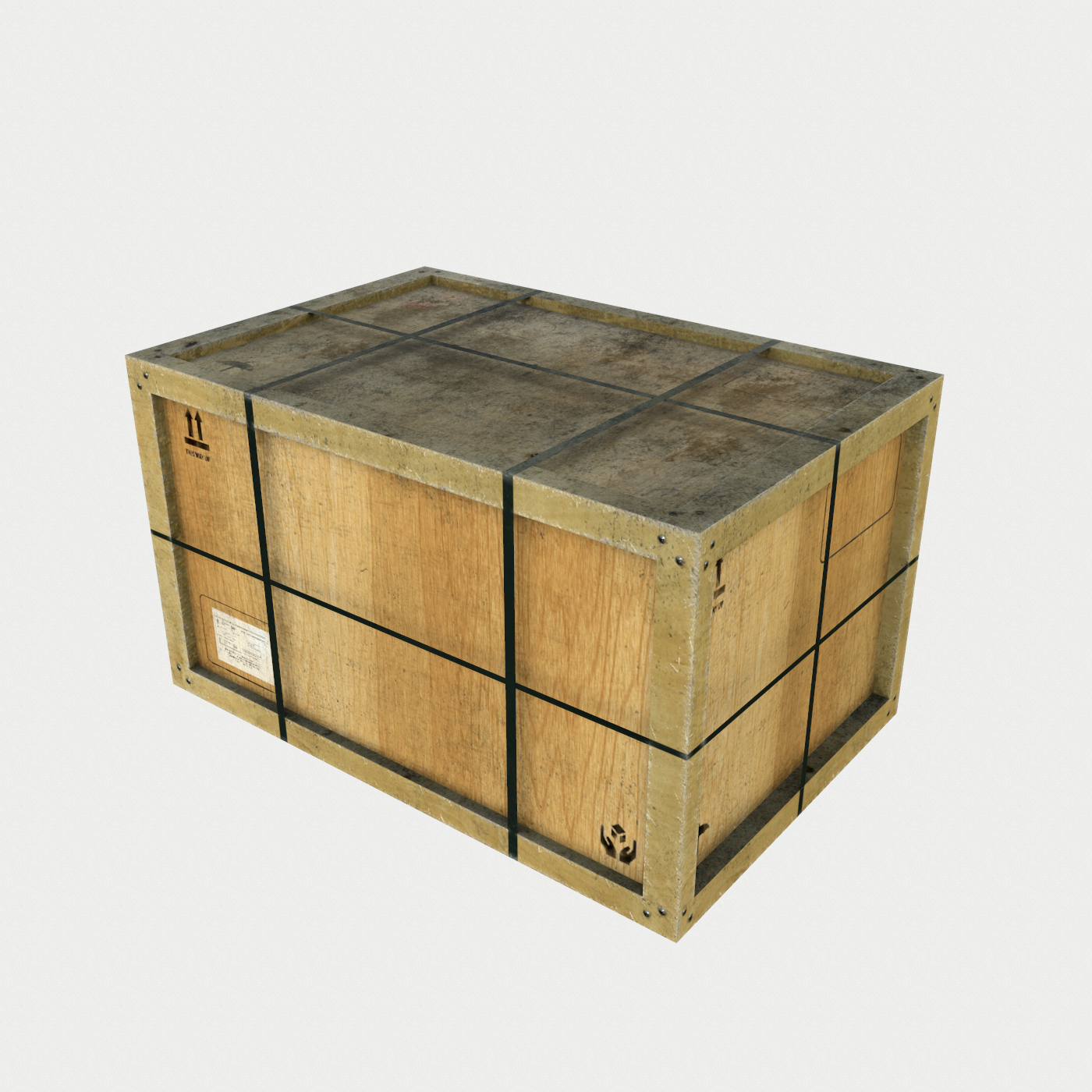 Dusty Wooden Cargo Crates Pbr 3d Modell In Werkzeuge 3dexport