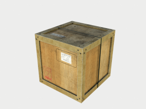 dusty wooden cargo crates pbr 3D Model
