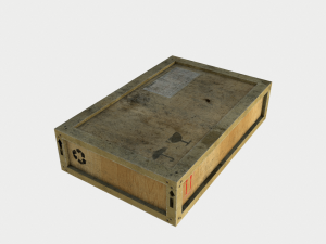 dusty wooden cargo crates pbr 3D Model