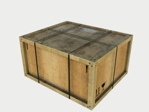 dusty wooden cargo crates pbr 3D Model