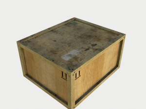 dusty wooden cargo crates pbr 3D Model