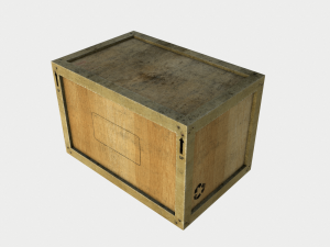 dusty wooden cargo crates pbr 3D Model