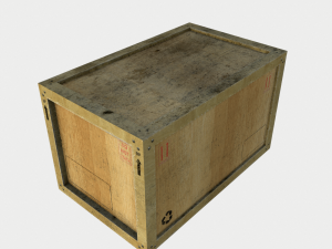 dusty wooden cargo crates pbr 3D Model