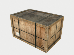 old wooden cargo crates with dust Modelo 3D