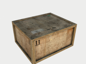 old wooden cargo crates with dust Modelo 3D