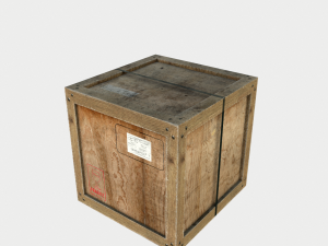 old wooden cargo crates with dust Modelo 3D