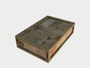 old wooden cargo crates with dust Modelo 3D