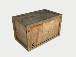 old wooden cargo crates with dust Modelo 3D