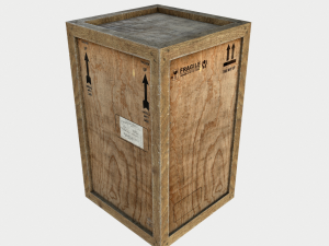 old wooden cargo crates with dust Modelo 3D