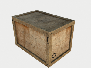 old wooden cargo crates with dust Modelo 3D