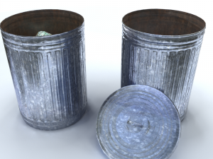 trashcan pack pbr Model 3D