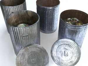 trashcan pack pbr 3D Model
