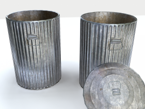 trashcan pack pbr Model 3D