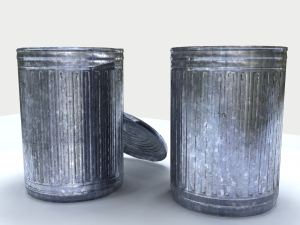 trashcan pack pbr Model 3D