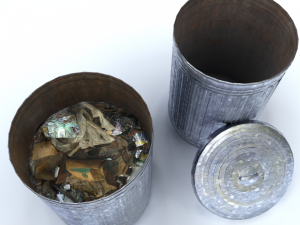 trashcan pack pbr Model 3D