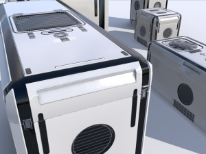 sci fi white cargo crates 3D मॉडल