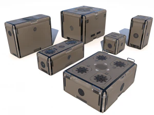 sci fi brown cargo crates 3D Model
