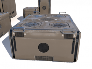 sci fi brown cargo crates Modello 3D
