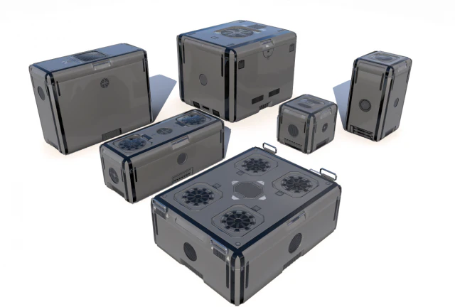 sci fi grey cargo crates 3D Model .c4d .max .obj .3ds .fbx .stl .blend 