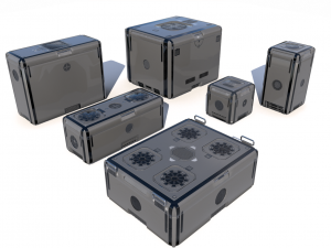 sci fi grey cargo crates 3D Model