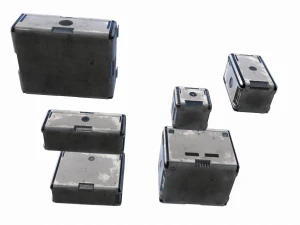 SFの古い白い貨物箱 3Dモデル