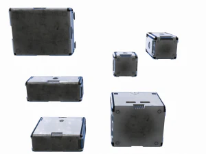 sci fi dirty white cargo crates 3D Model