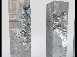damaged columns 1 3D Model