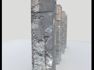 damaged columns 1 3D Model