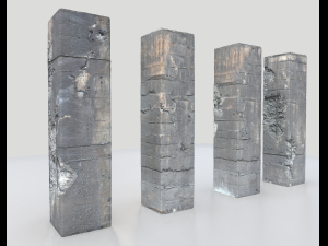 damaged columns 1 3D Model