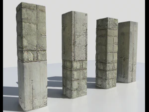 damaged columns 2 3D Model