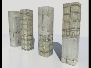damaged columns 2 3D मॉडल