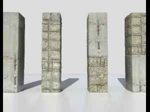 damaged columns 2 3D मॉडल