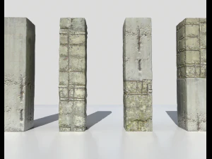 damaged columns 2 3D Model