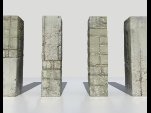 damaged columns 2 3D मॉडल