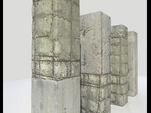 damaged columns 2 3D मॉडल