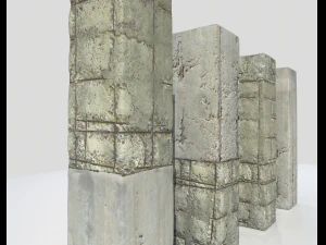 damaged columns 2 3D Model