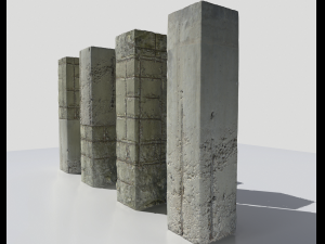 damaged columns 2 3D मॉडल