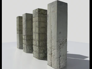 damaged columns 2 3D Model